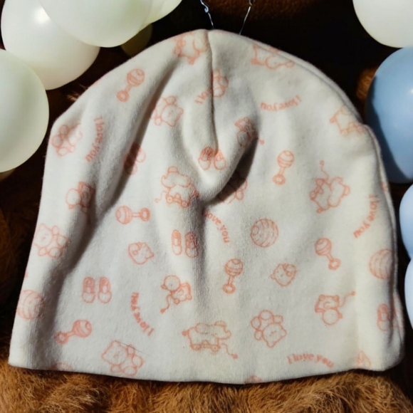 5 Gerber Infant Baby Pink Hats W/Pair Of Mittens - Picture 6 of 8